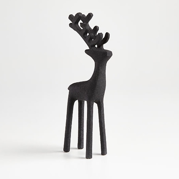 New! 🖤🦌🖤 Crate&Barrel Zinc Reindeer 9” - Picture 1 of 5